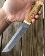 handmade damascus tanto knife