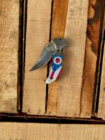 handmade damascus pocket knife - Image 3