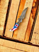 handmade damascus pocket knife - Image 2
