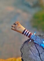 Handmade beautiful customize and By Chisel Deep Hand Engraved Native ( Chief & Queen ) Both side On Blade - With Sheath - Image 3