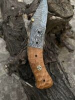 handmade damascus folding knife - Image 3