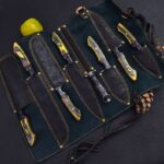 handmade damascus steel kitchen knife set - Image 4