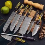handmade damascus steel kitchen knife set - Image 3