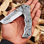 Handmade beautiful Engraved Folding knife - Image 4