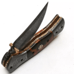 handmade damascus folding knife - Image 2
