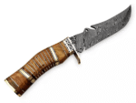 handmade damascus Bowie knife - Image 4