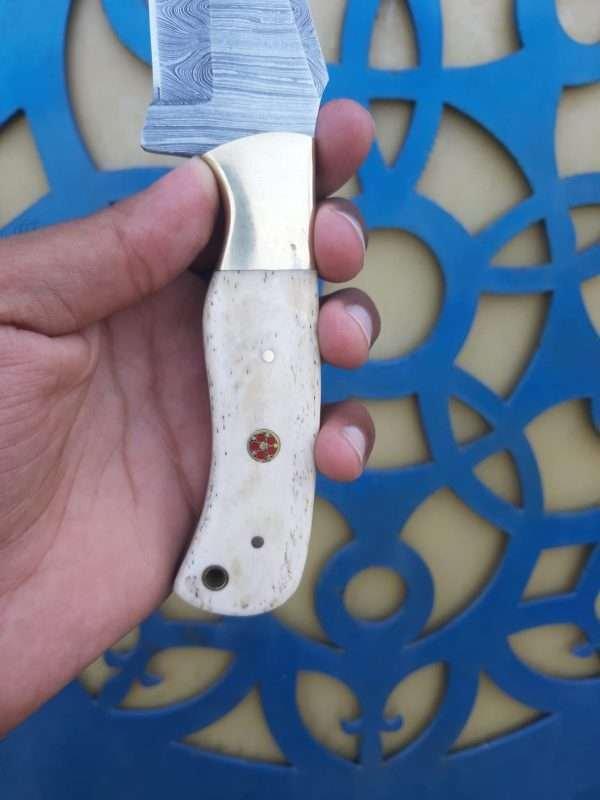 Handmade Damascus steel beautiful Hunting Camping knife - Image 4
