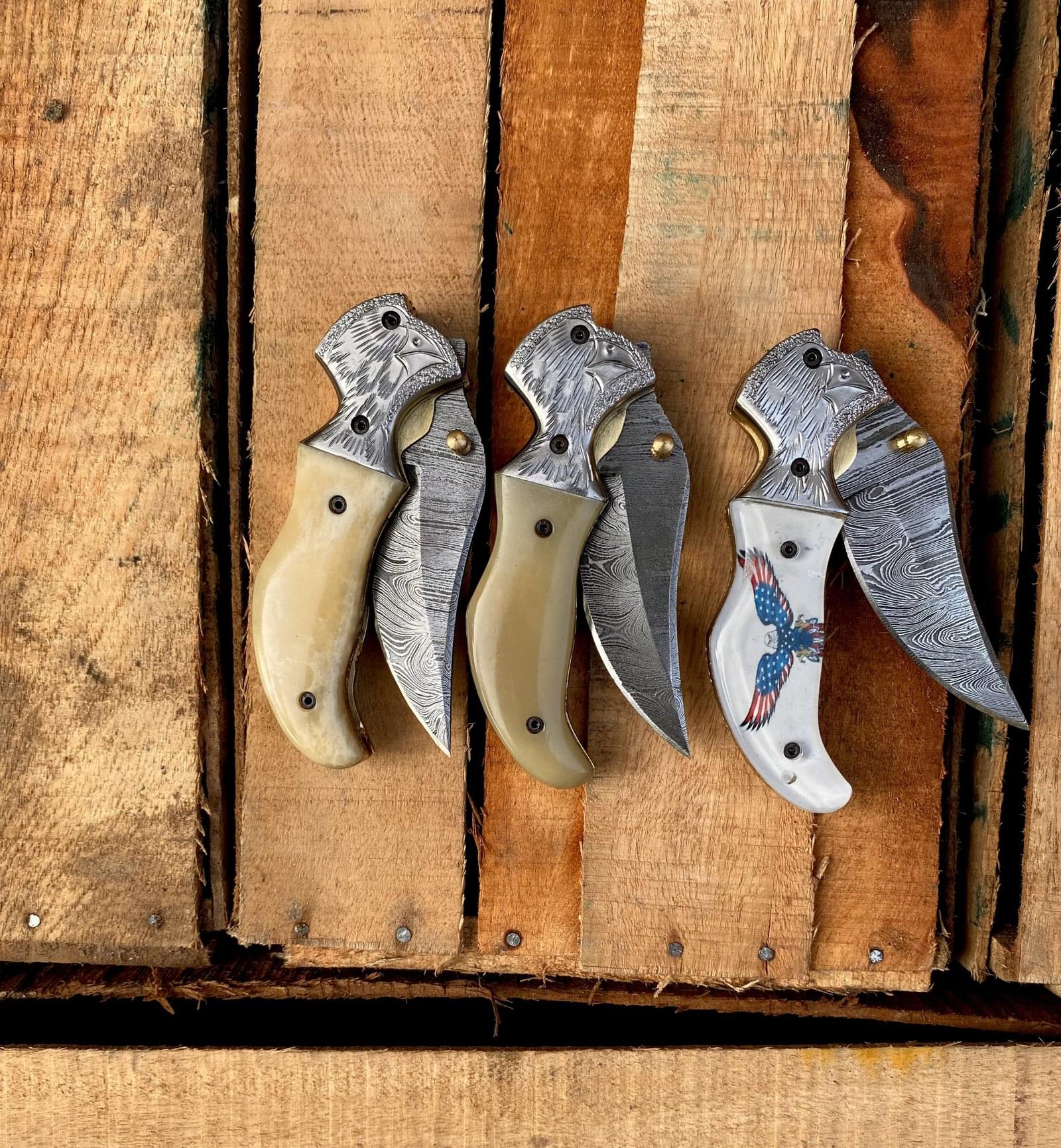Damascus Folding knives - Image 3