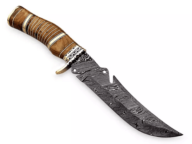 handmade damascus Bowie knife - Image 2