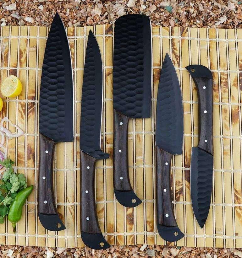 handmade kitchen knife set - Image 4