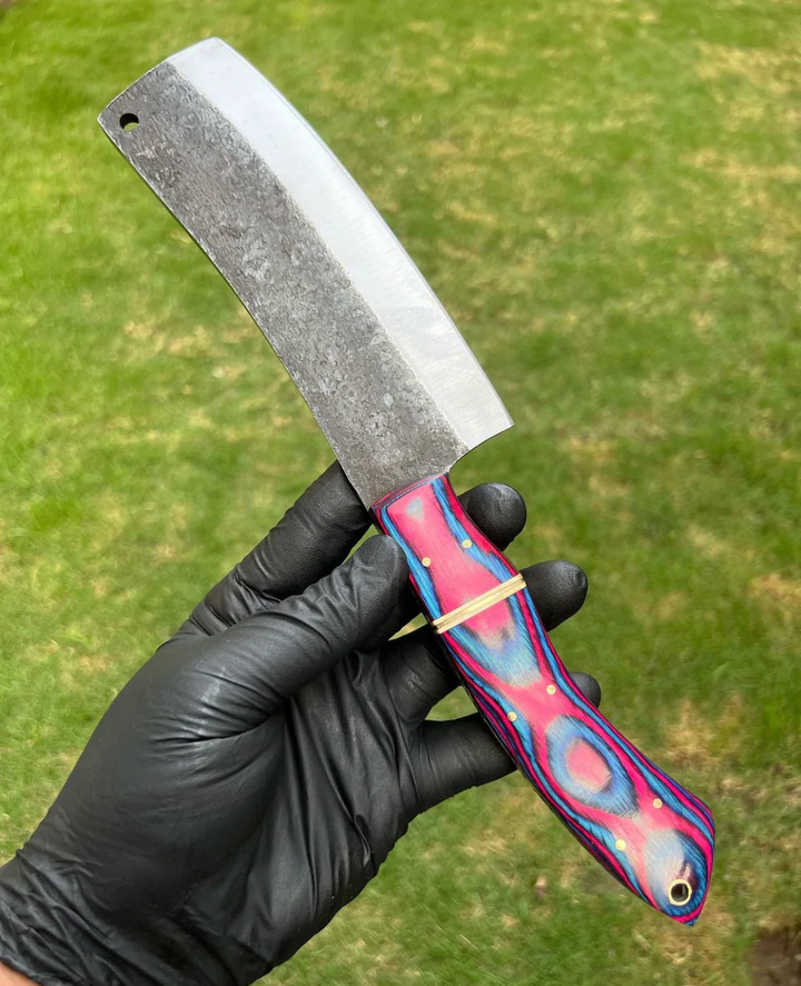 CUSTOM HAND FORGED HIGH CARBON STEEL CLEAVER KNIFE - Image 3