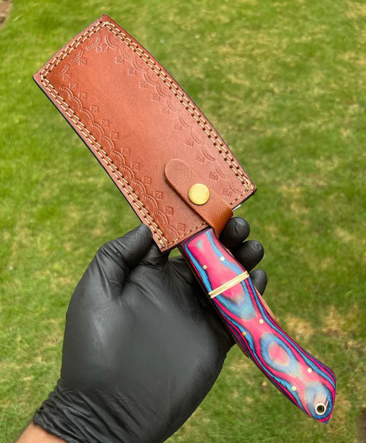 CUSTOM HAND FORGED HIGH CARBON STEEL CLEAVER KNIFE - Image 2