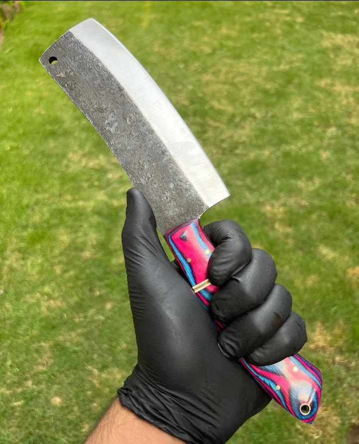 CUSTOM HAND FORGED HIGH CARBON STEEL CLEAVER KNIFE - Image 1